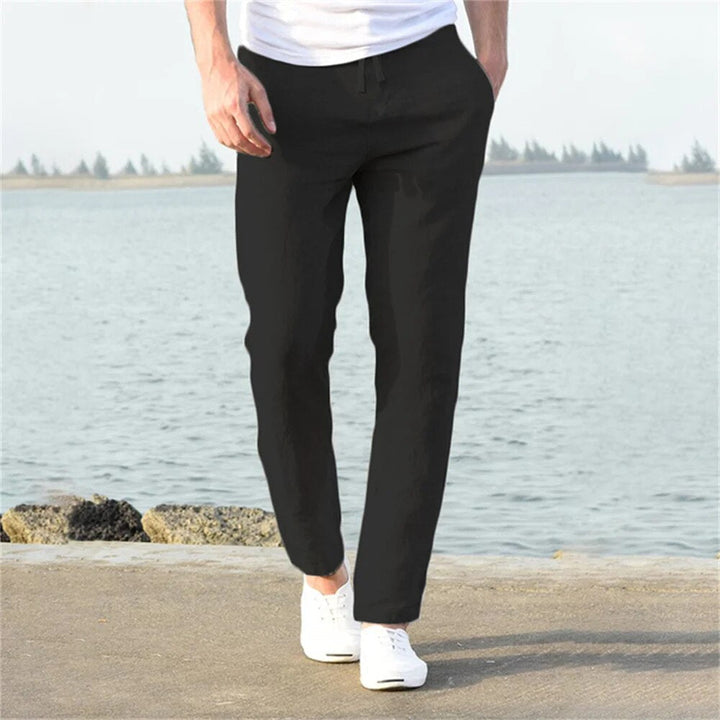 Rowan | Men's Linen Drawstring Pants With Pockets