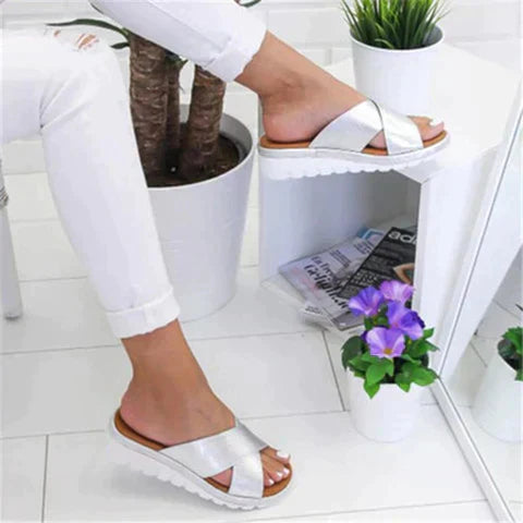Calira | Women's Criss-Cross Open Toe Slide Sandals