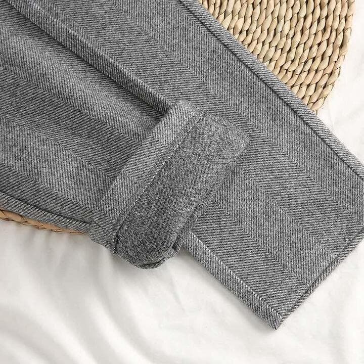 Henry | Men's Structured Herringbone Wool Trousers