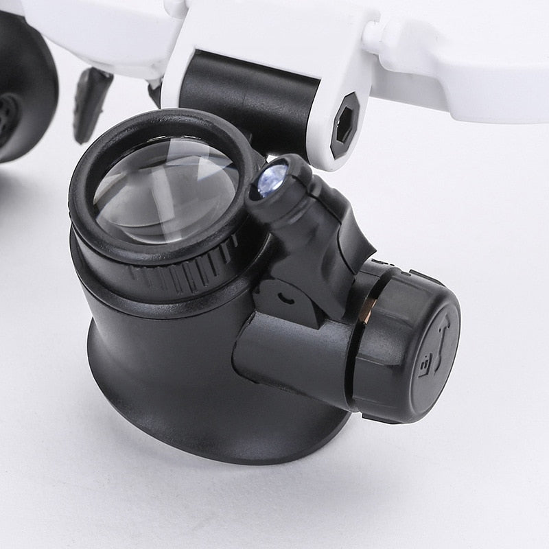 Magnifying Glasses with LED HD – Hands-Free, Adjustable Magnification & Comfortable Design for Reading & Repair