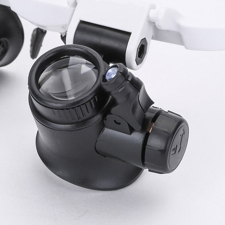 Magnifying Glasses with LED HD – Hands-Free, Adjustable Magnification & Comfortable Design for Reading & Repair