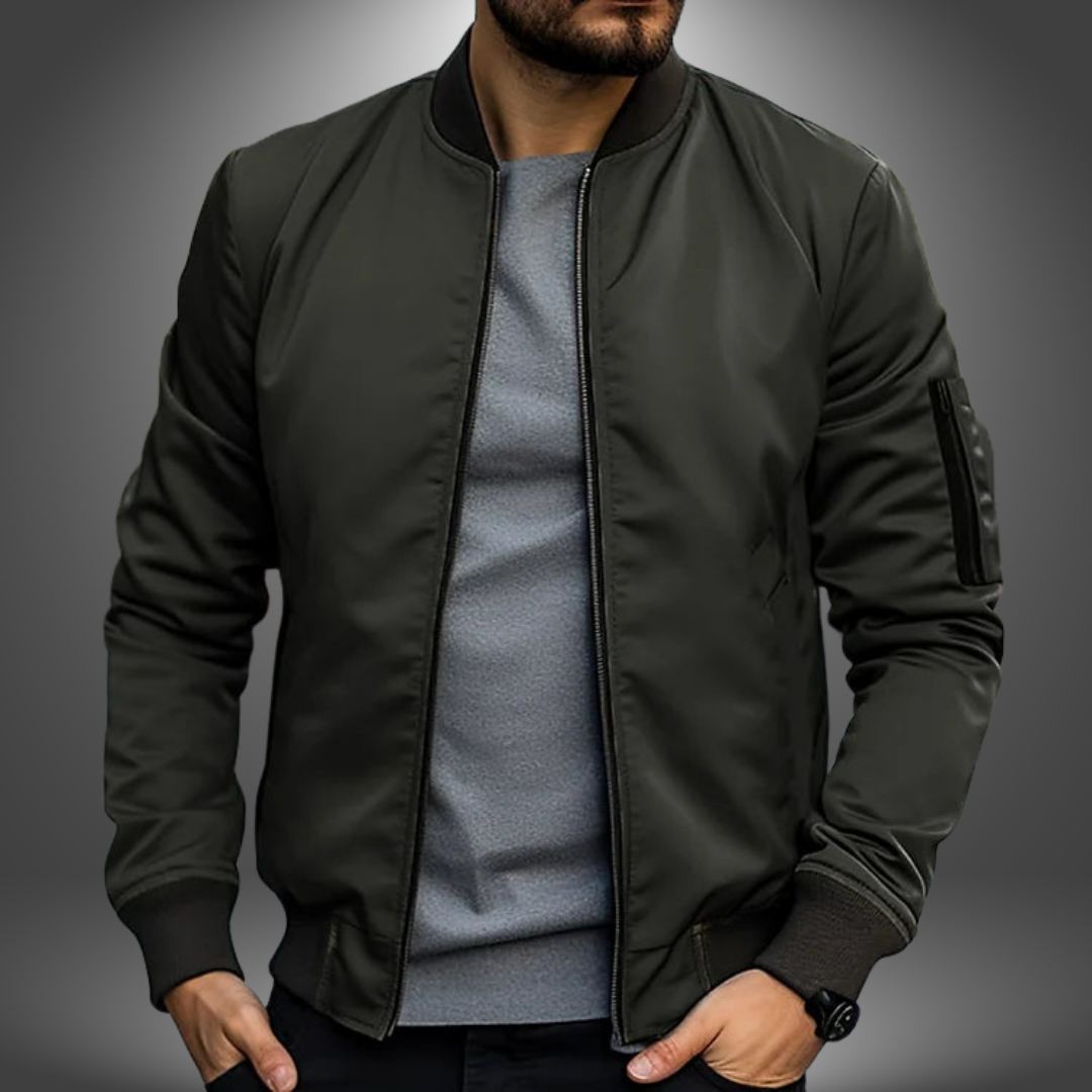 Logan | Men's Classic Wind Resistant Bomber Jacket