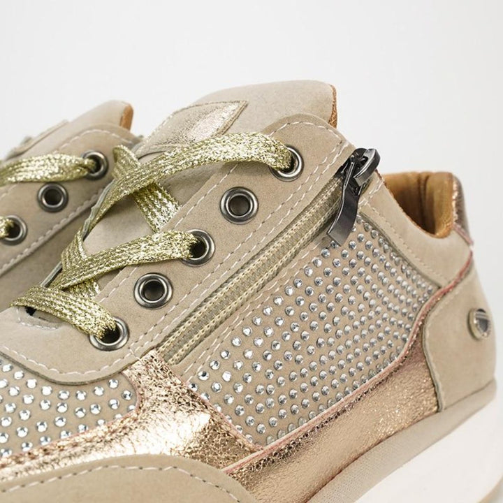 Zara | Women's Glitter Platform Lace-Up Trainers