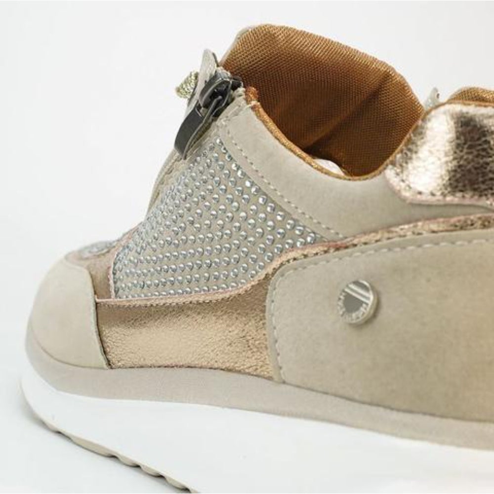 Zara | Women's Glitter Platform Lace-Up Trainers