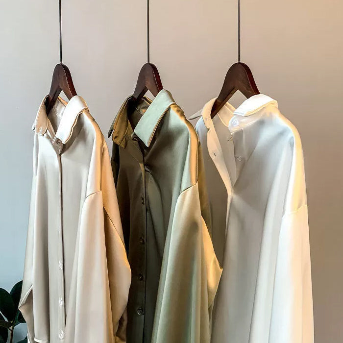 Valera | Women's Long Sleeve Satin Button Blouse