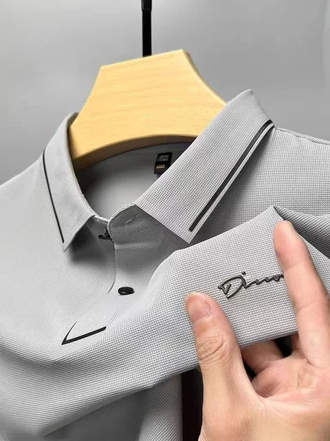 Ethan | Men's Textured Pique Knit Polo Shirt