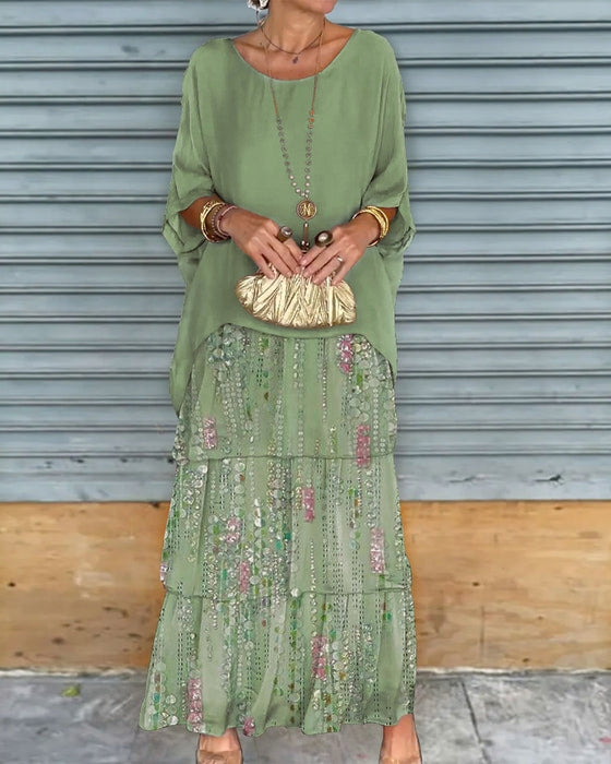 Elora | Women's Tiered Lace Boho Maxi Dress
