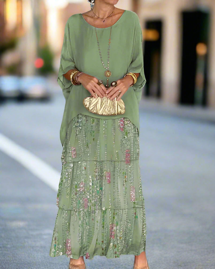 Elora | Women's Tiered Lace Boho Maxi Dress