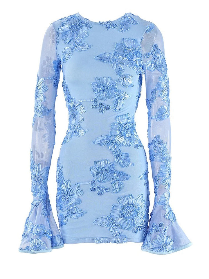 Alina | Women's Long Sleeve Floral Mini Dress