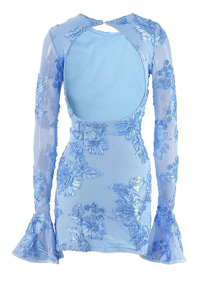 Alina | Women's Long Sleeve Floral Mini Dress