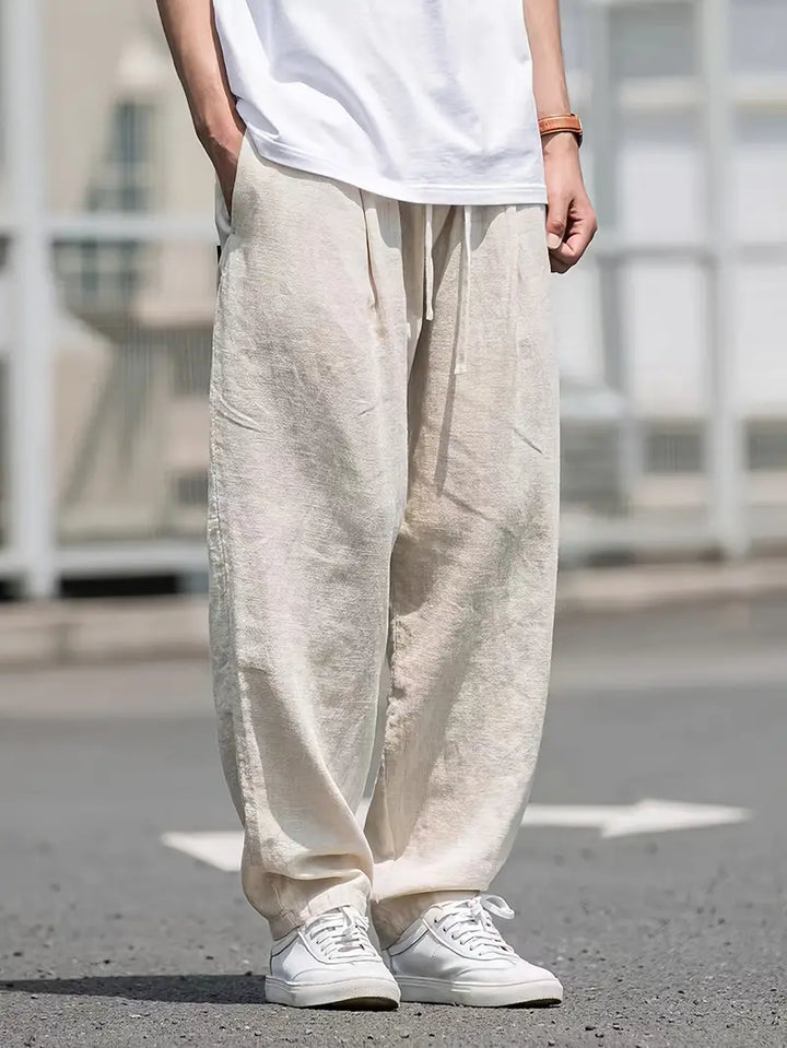 Ivar | Men's Relaxed Linen Drawstring Trousers