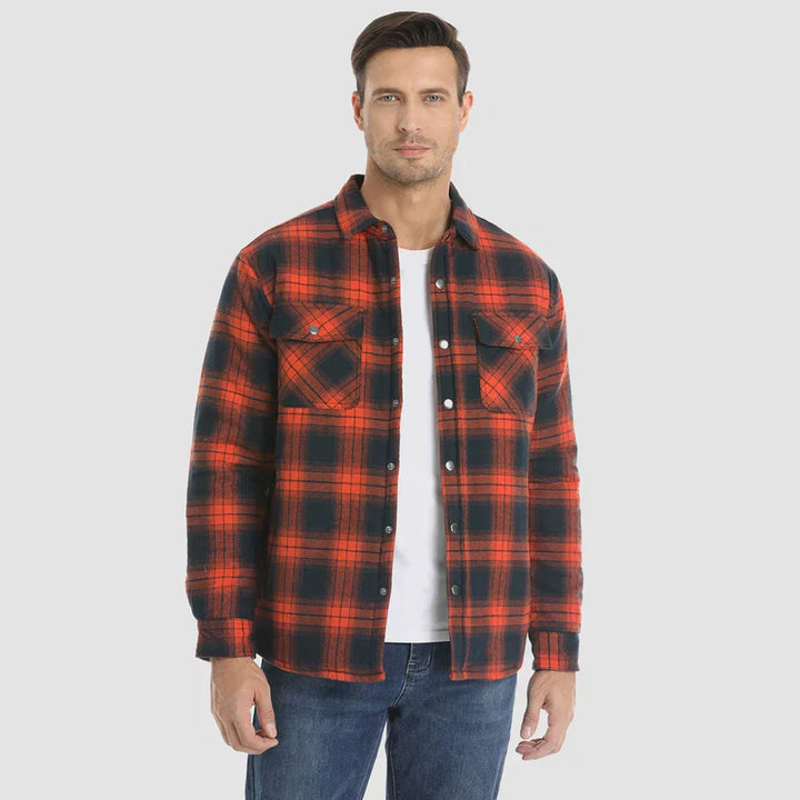 Men's Lumberjack Jacket Lined Warm Hard-Wearing Outdoor Work Coat