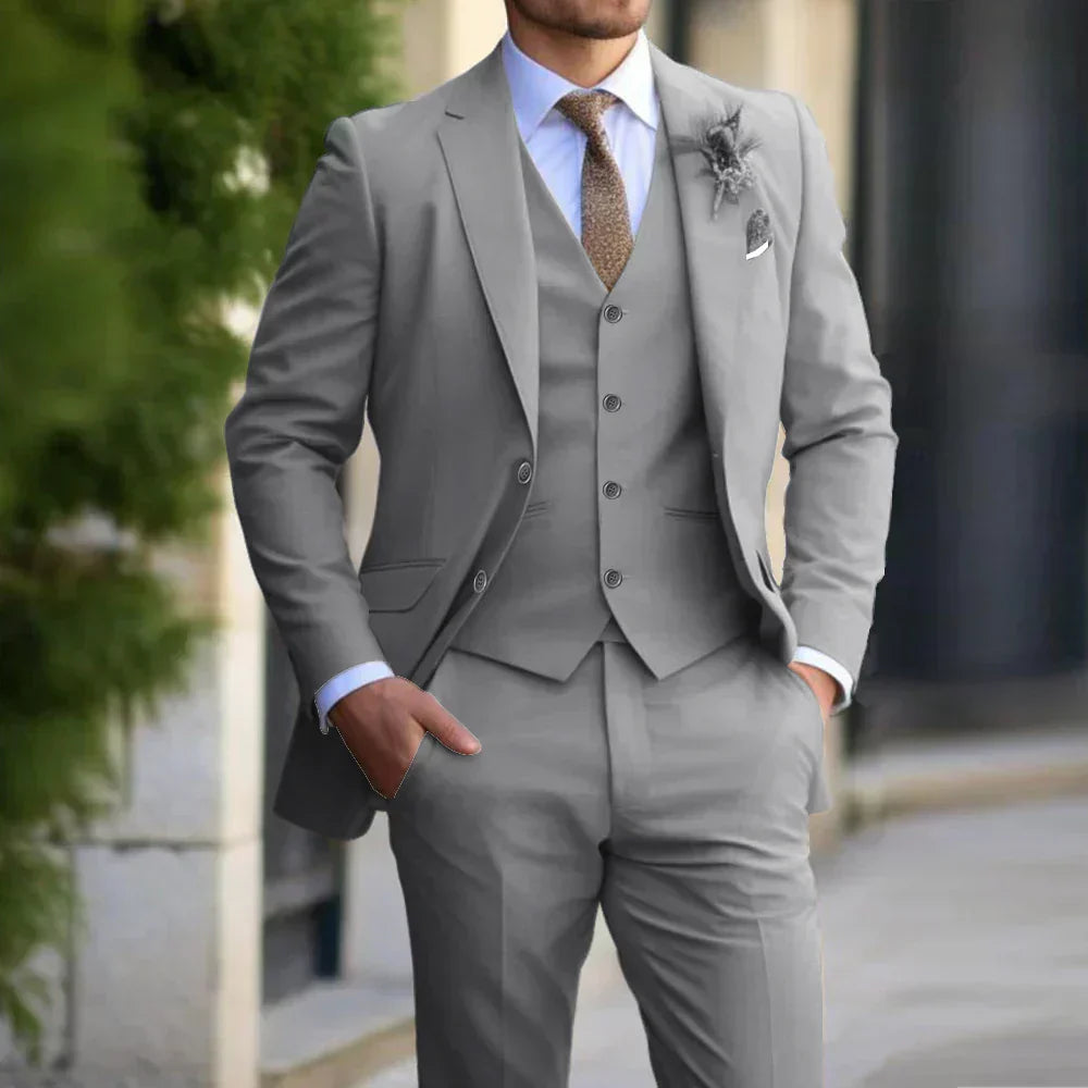 Mateo | Men's Tailored Three-Piece Formal Suit Set