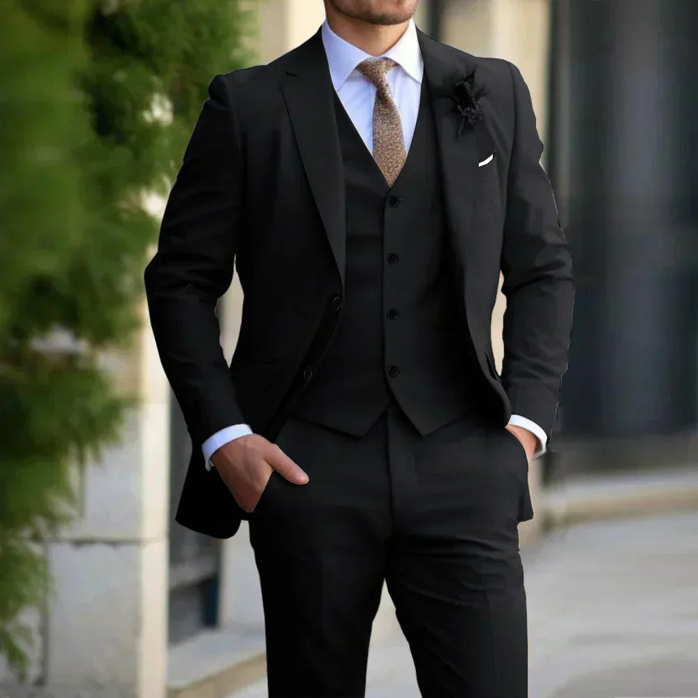 Mateo | Men's Tailored Three-Piece Formal Suit Set