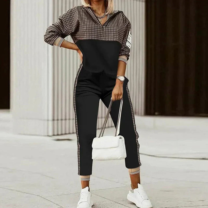 Zara | Women's Trendy Printed Two-Piece Tracksuit Set