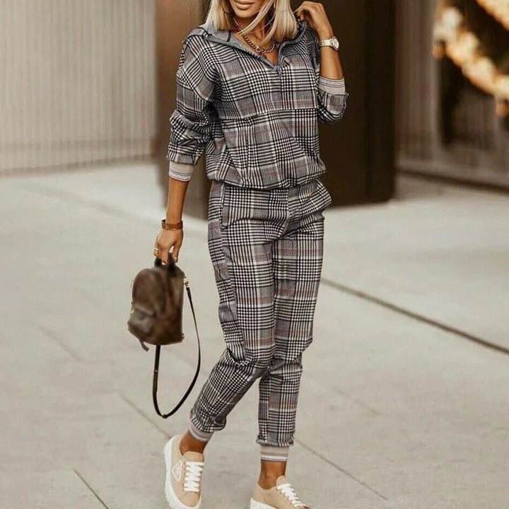 Zara | Women's Trendy Printed Two-Piece Tracksuit Set