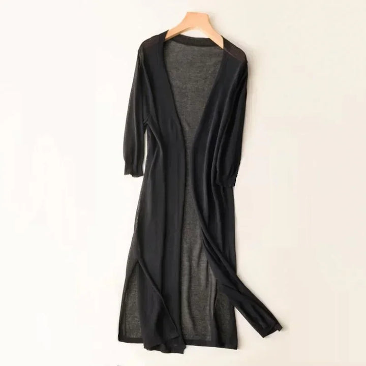 Ivy | Women's Long Lightweight Open Front Cardigan