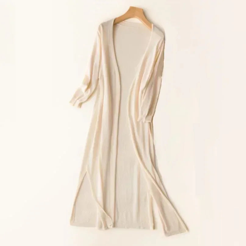 Ivy | Women's Long Lightweight Open Front Cardigan