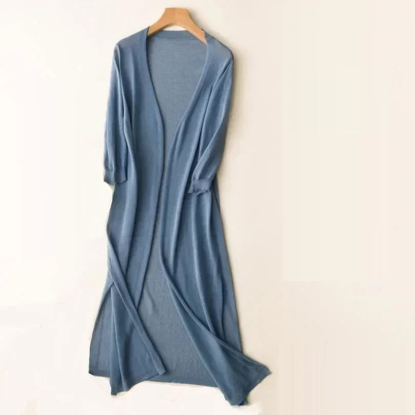 Ivy | Women's Long Lightweight Open Front Cardigan