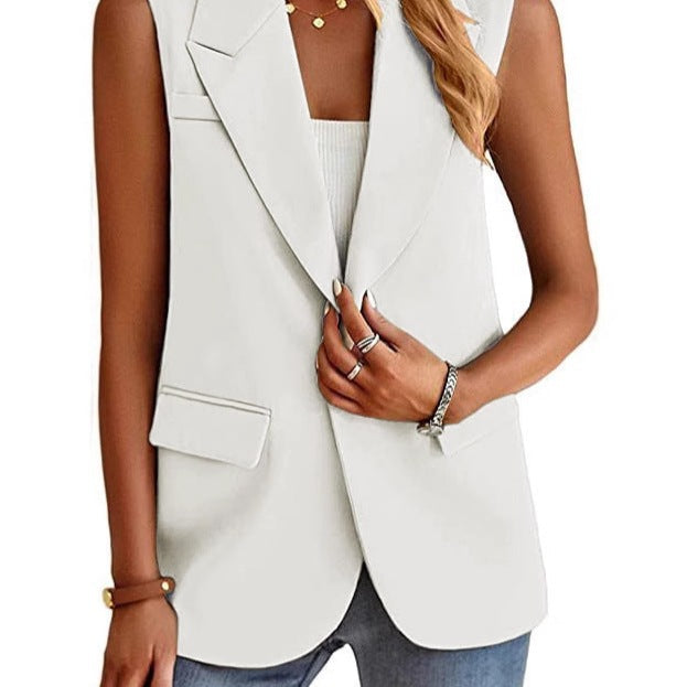 Valerie | Women's Sleeveless Structured Blazer Vest