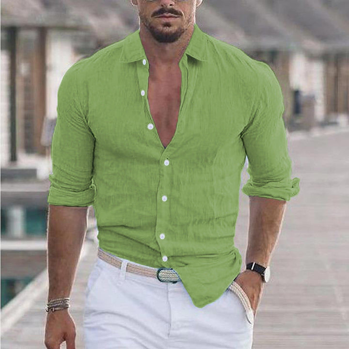 Noah | Men's Linen Button-Up Summer Shirt