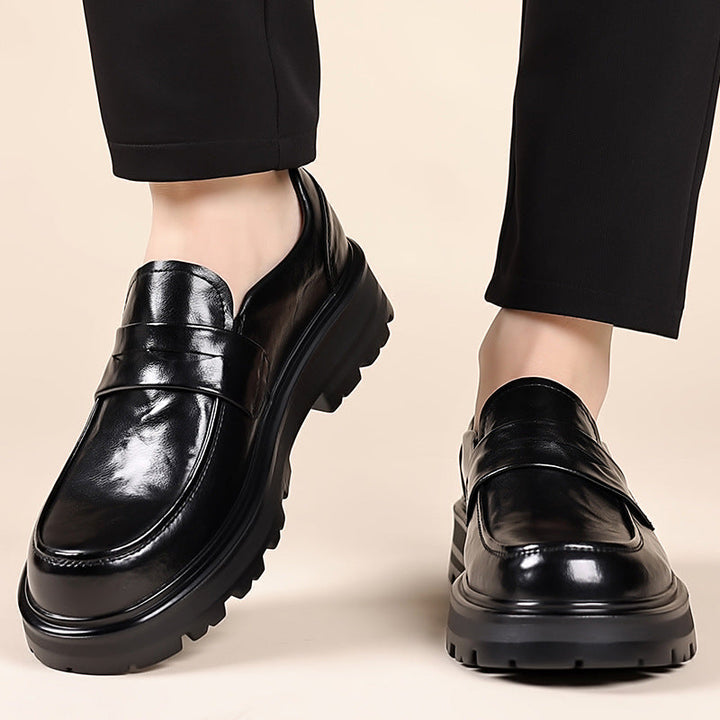 Victor | Men's Chunky Leather Penny Loafer Shoes