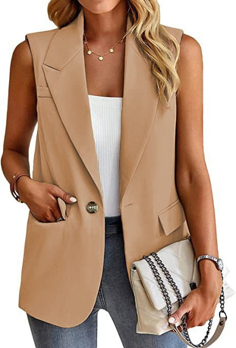Valerie | Women's Sleeveless Structured Blazer Vest