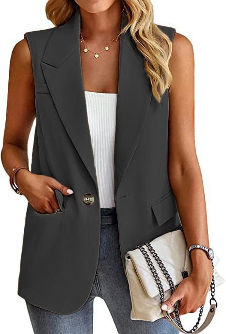 Valerie | Women's Sleeveless Structured Blazer Vest