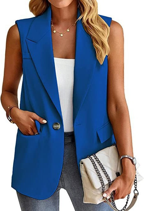 Valerie | Women's Sleeveless Structured Blazer Vest