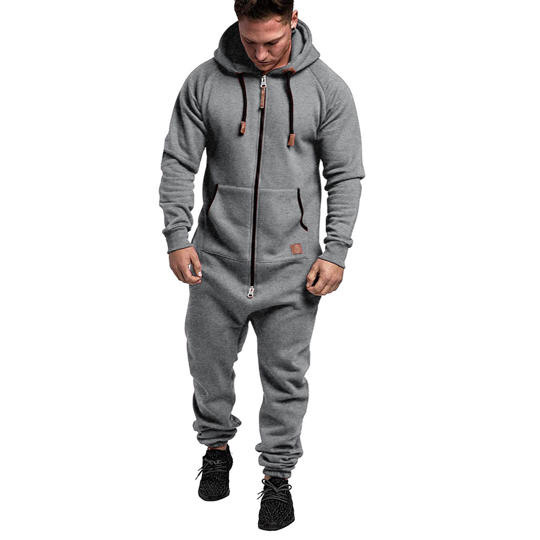 Marcus | Men's Zip-Up Hooded Lounge Jumpsuit