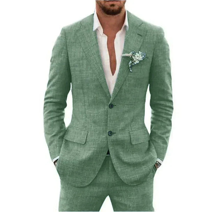 Adrian | Men's Tailored Linen Two Piece Suit Set