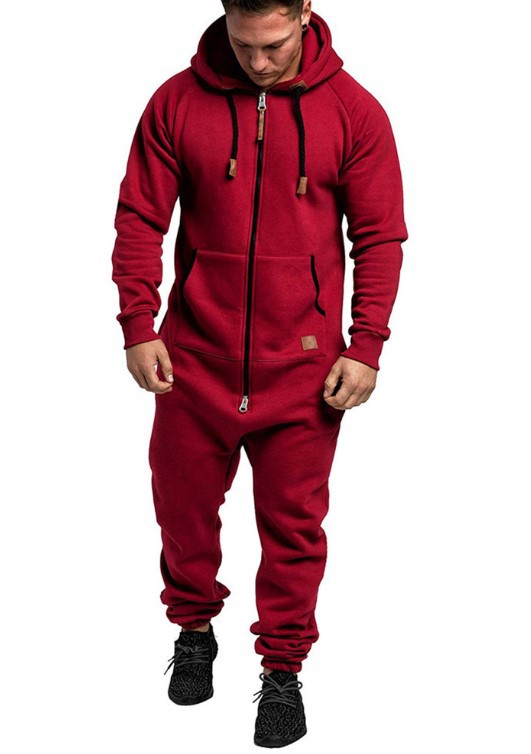 Marcus | Men's Zip-Up Hooded Lounge Jumpsuit