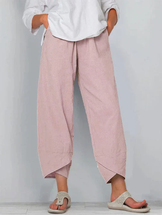 Elira | Women's High-Waist Draped Tulip Pants