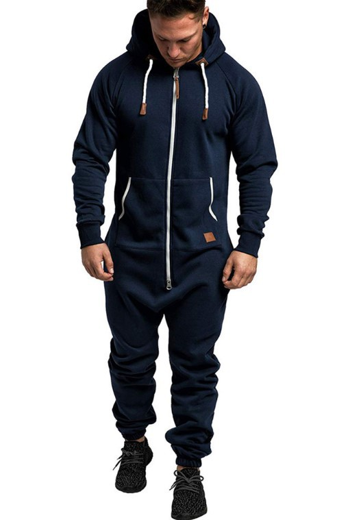 Marcus | Men's Zip-Up Hooded Lounge Jumpsuit