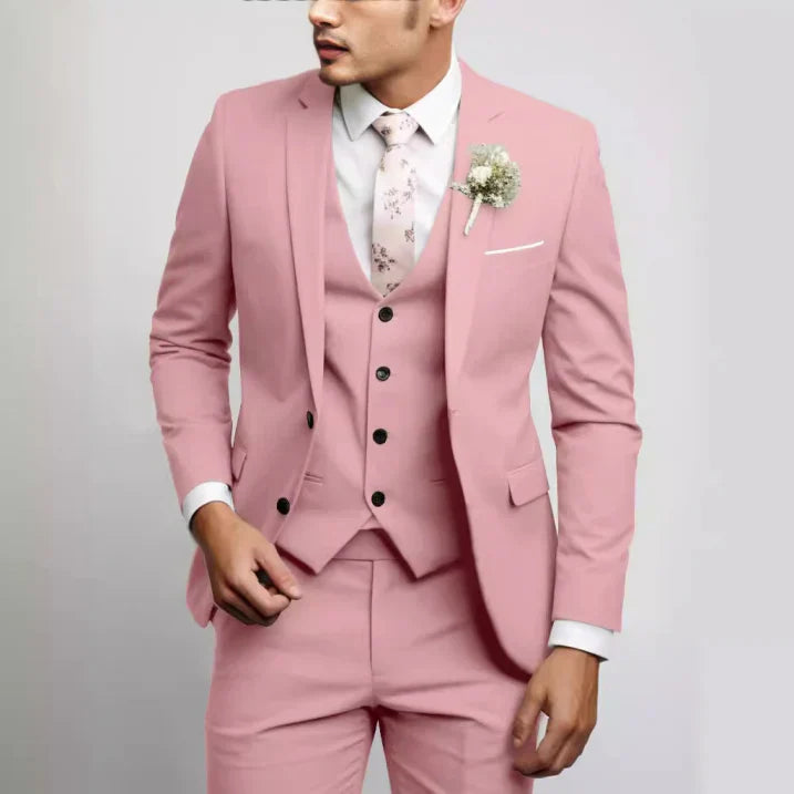 Vincenzo | Men's Tailored Three-Piece Suit Ensemble