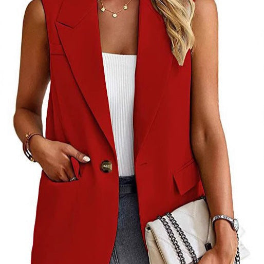 Valerie | Women's Sleeveless Structured Blazer Vest