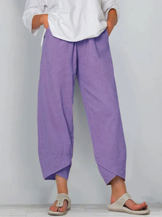 Elira | Women's High-Waist Draped Tulip Pants
