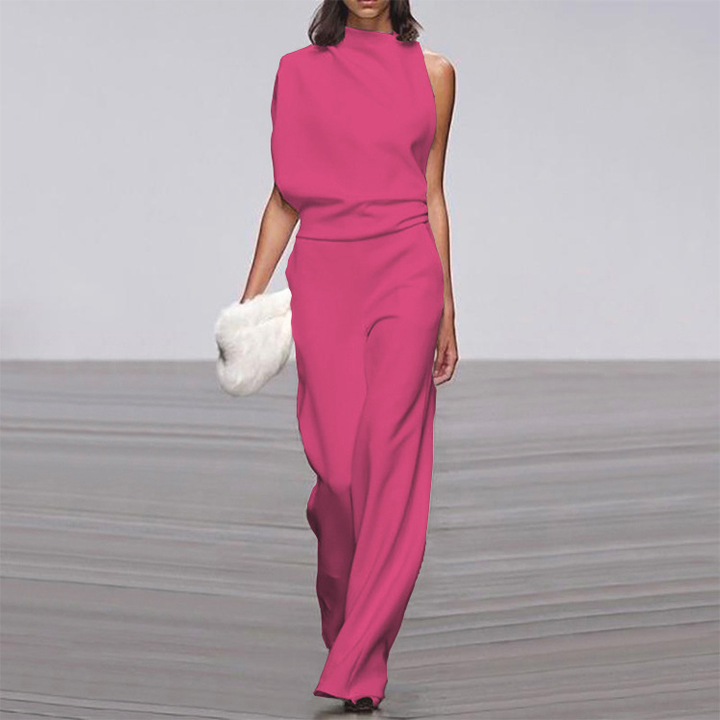 Arielle | Women's One Shoulder Wide-Leg Jumpsuit