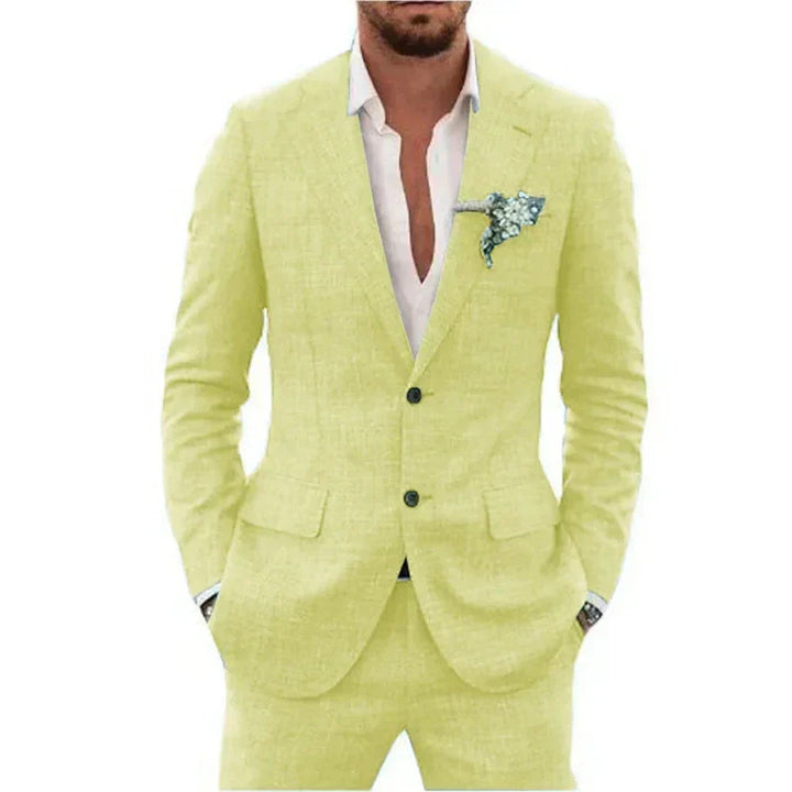 Adrian | Men's Tailored Linen Two Piece Suit Set