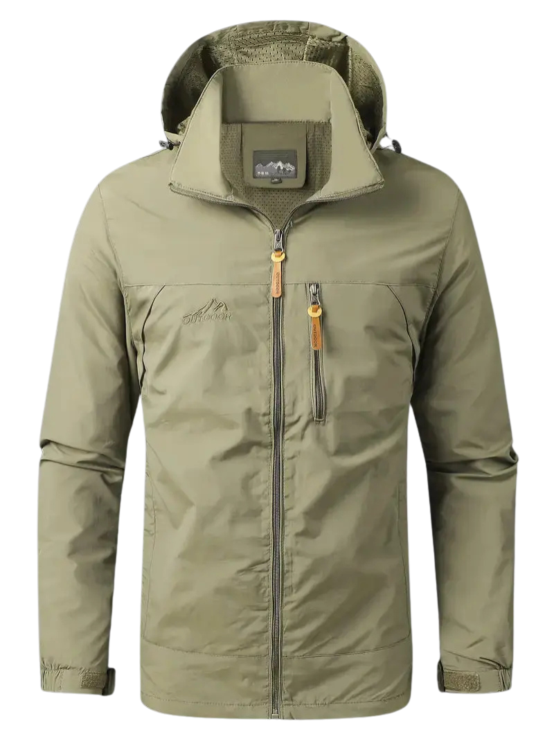 Men's Waterproof Wind-Resistant Jacket Breathable Outdoor Spring Coat
