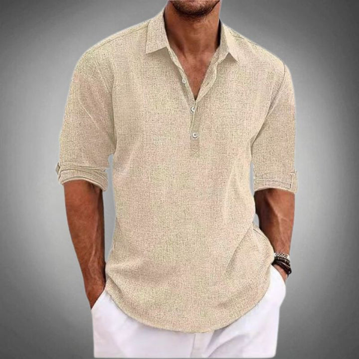 Rafael | Men's Relaxed Button-Neck Summer Shirt