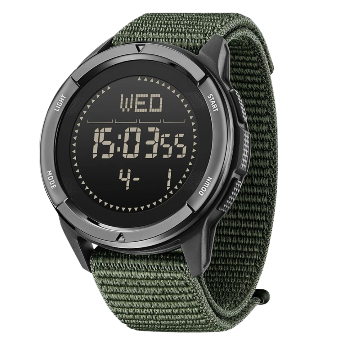 Men's Digital Outdoor Watch Water-Resistant Carbon Fibre Sports