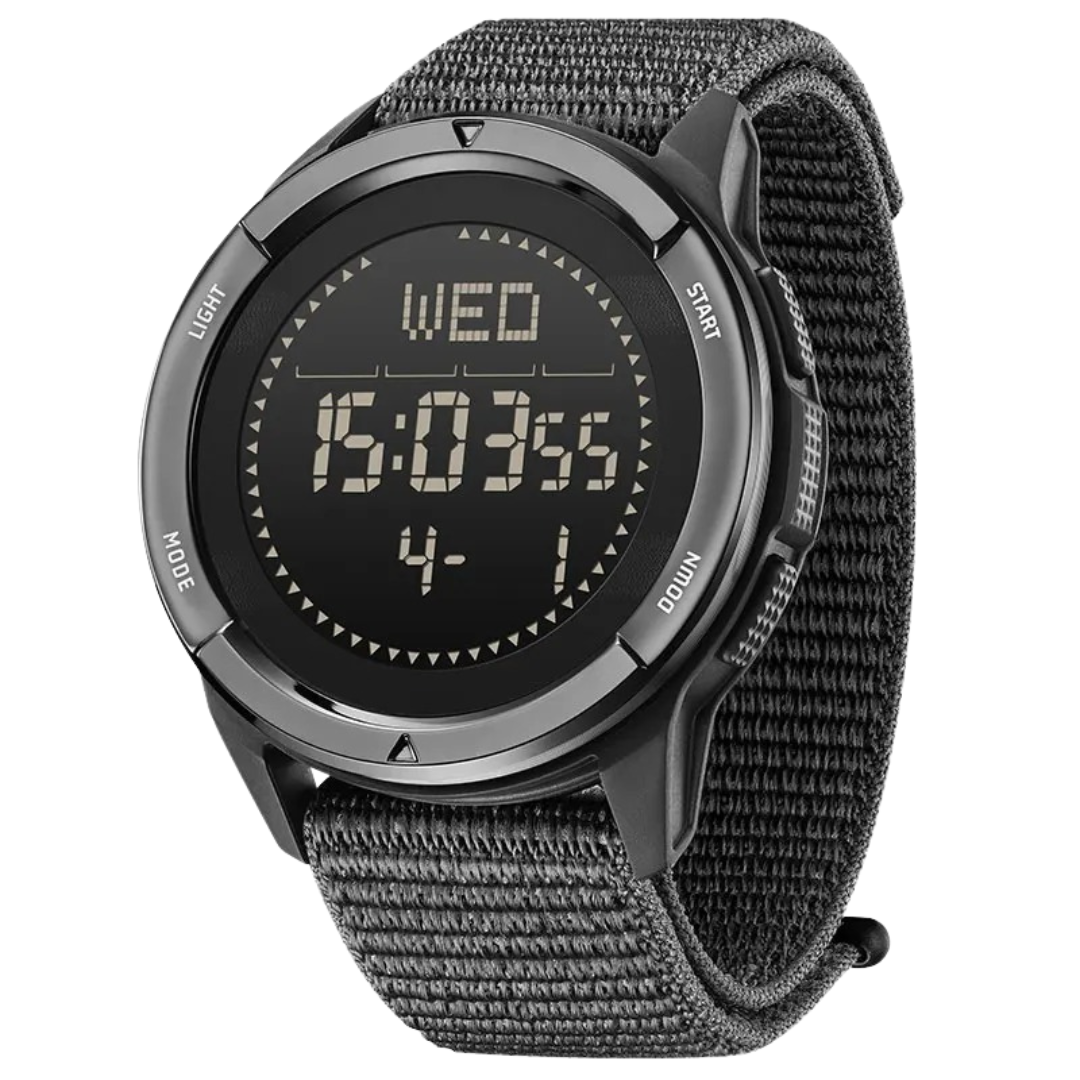 Men's Digital Outdoor Watch Water-Resistant Carbon Fibre Sports
