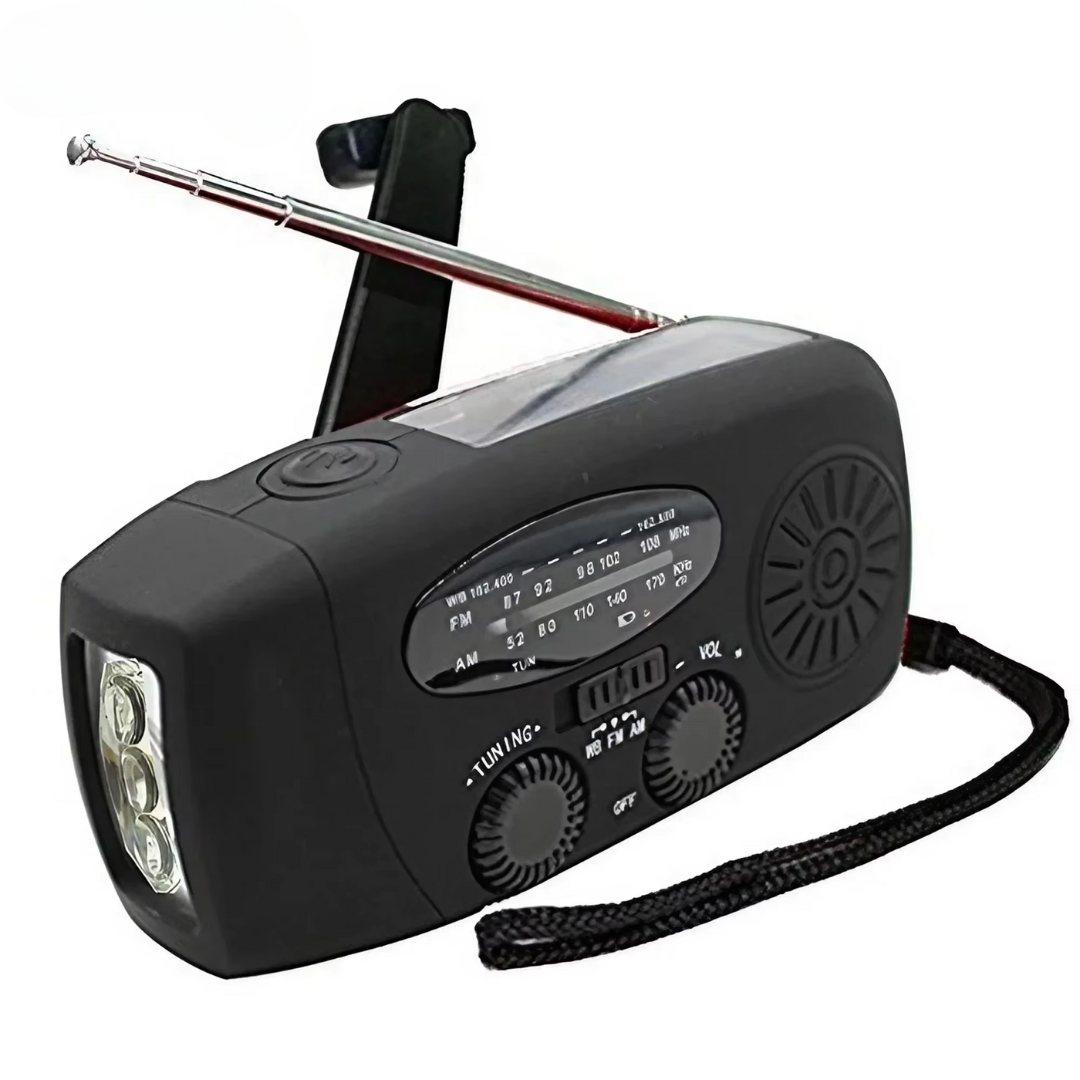 Emergency Radio Power Bank Torch Solar Hand Crank Weather
