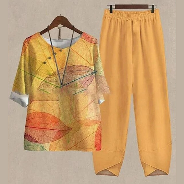 Elena | Women's Button Down Palazzo Summer Set