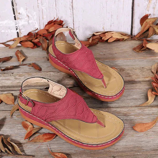 Elina | Women's Open Toe Slingback Flat Strap Sandals