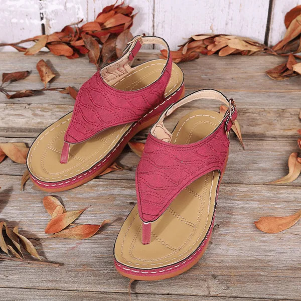 Elina | Women's Open Toe Slingback Flat Strap Sandals