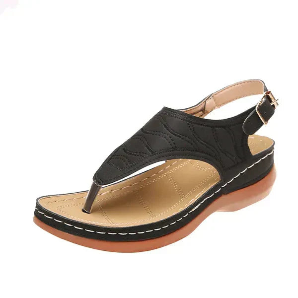 Elina | Women's Open Toe Slingback Flat Strap Sandals
