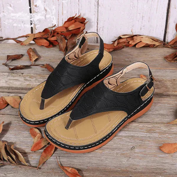 Elina | Women's Open Toe Slingback Flat Strap Sandals