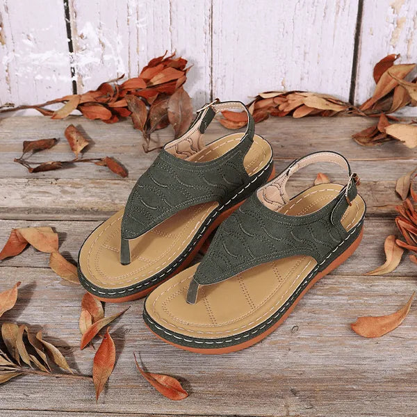Elina | Women's Open Toe Slingback Flat Strap Sandals
